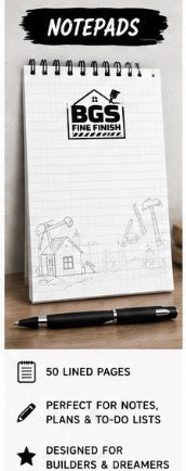 BGS fine finish notepad