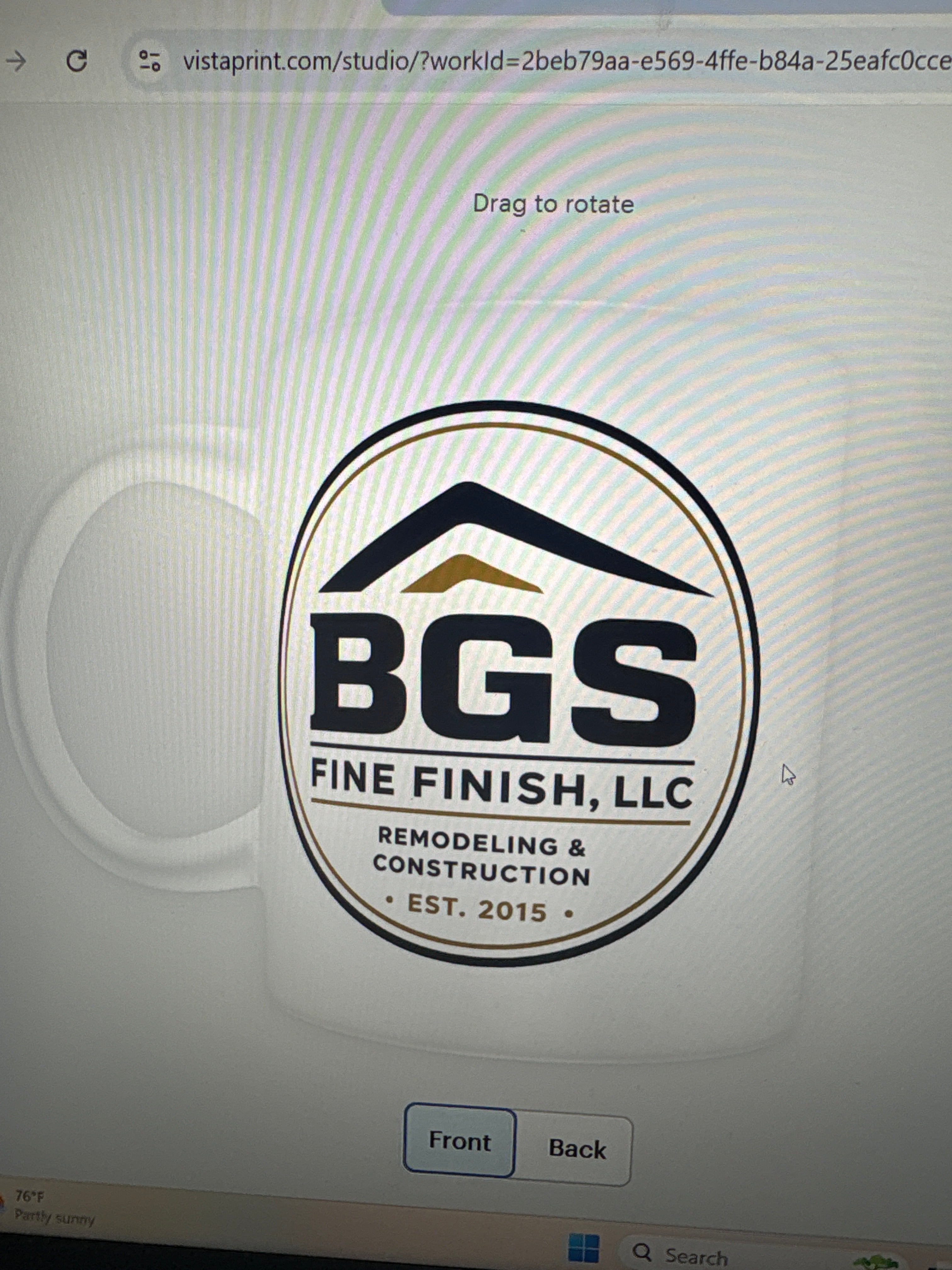 BGS fine finish mug